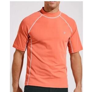 New NWT Coolibar Tulum Short Sleeve‎ Surf Rash Guard XXL Orange